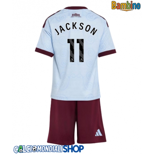Maglie da calcio Aston Villa Nicolas Jackson #11 Terza Maglia Bambino 2026-27 Manica Corta + Pantaloni corti)